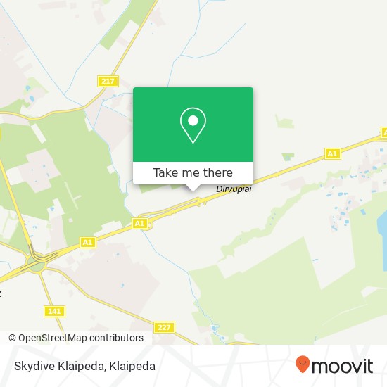 Skydive Klaipeda map
