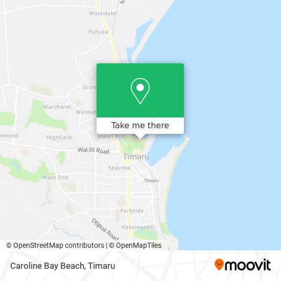 Caroline Bay Beach map