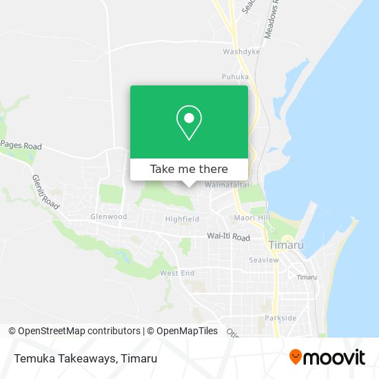 Temuka Takeaways map