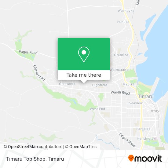 Timaru Top Shop map