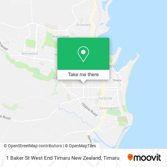 1 Baker St West End Timaru New Zealand地图