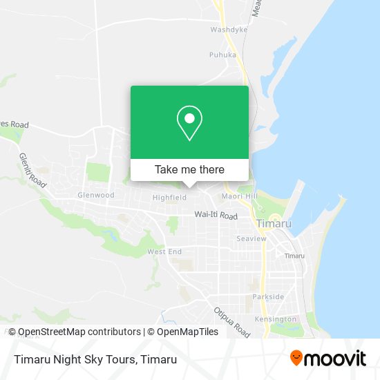 Timaru Night Sky Tours map