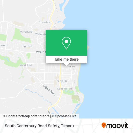 South Canterbury Road Safety map