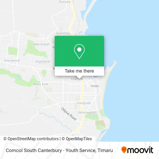 Comcol South Canterbury - Youth Service map
