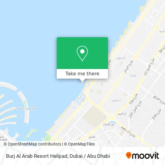 Burj Al Arab Resort Helipad map
