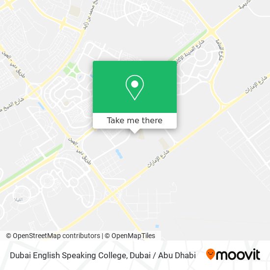 Dubai English Speaking College map