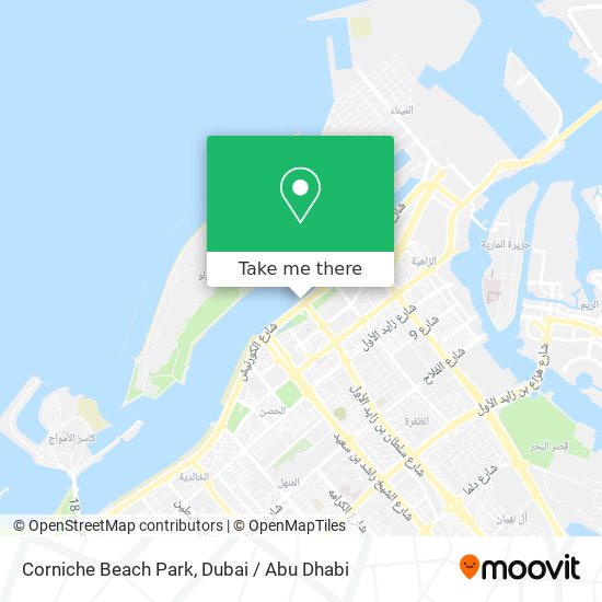 Corniche Beach Park map