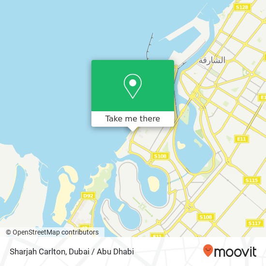 Sharjah Carlton map