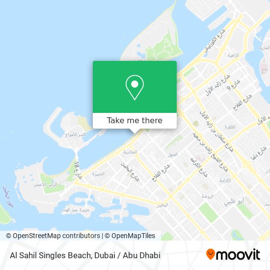 Al Sahil Singles Beach map