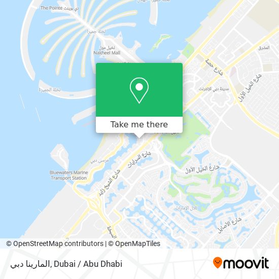 المارينا دبي map