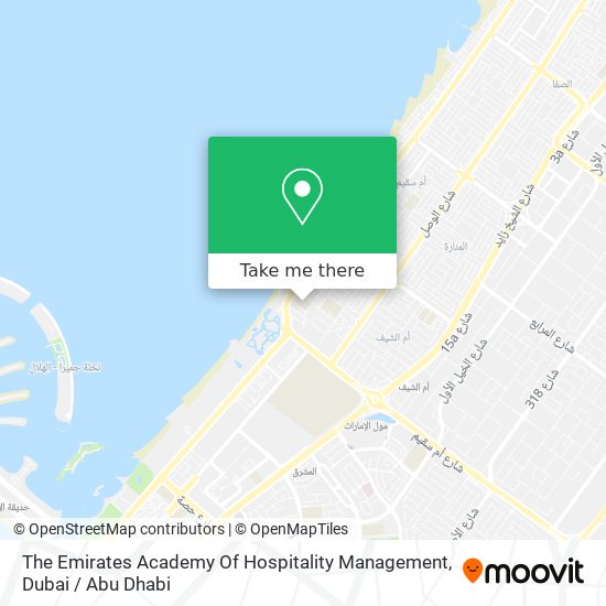 The Emirates Academy Of Hospitality Management map