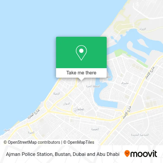 Ajman Police Station, Bustan map