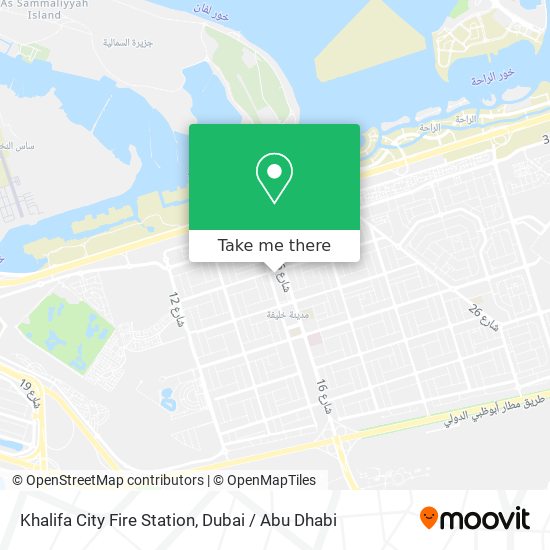 Khalifa City Fire Station map