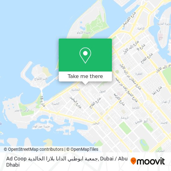 Ad Coop جمعية ابوظبي الدانا بلازا الخالدية map