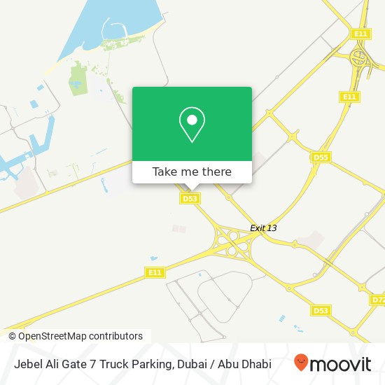 Jebel Ali Gate 7 Truck Parking map