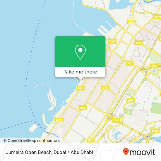 Jumeira Open Beach map