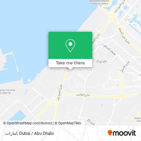 امارات map