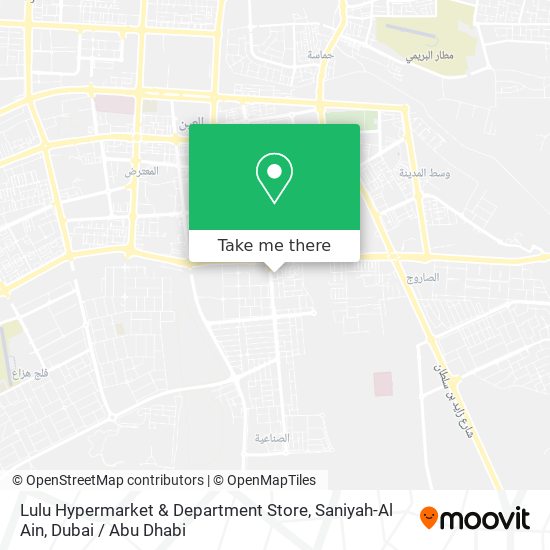 Lulu Hypermarket & Department Store, Saniyah-Al Ain map