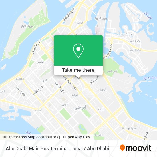 Abu Dhabi Main Bus Terminal map