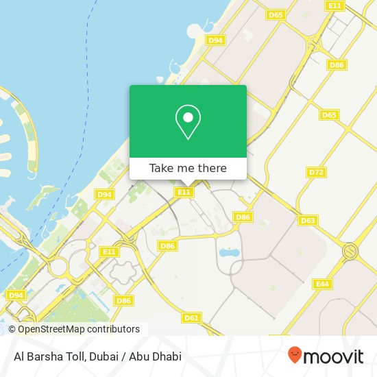 Al Barsha Toll map