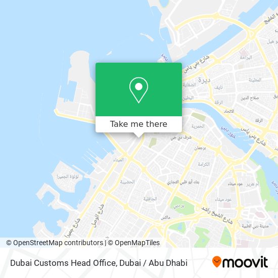 Dubai Customs Head Office map