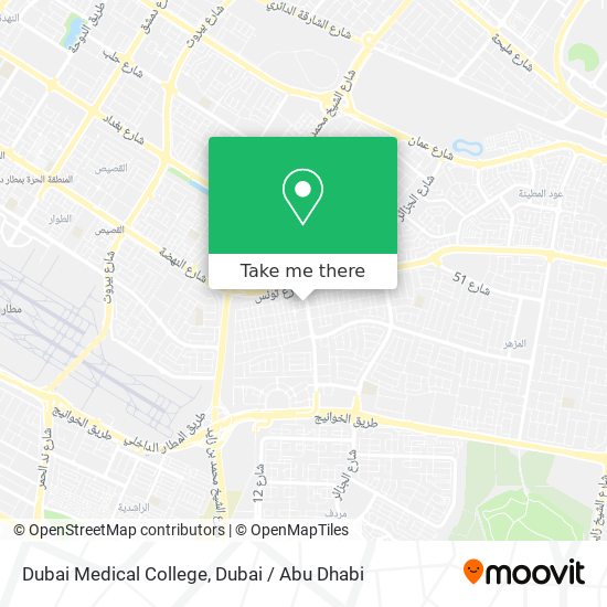 Dubai Medical College map