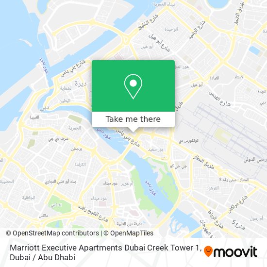 Marriott Executive Apartments Dubai Creek Tower 1 map