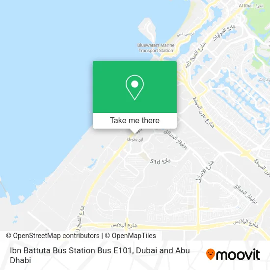 Ibn Battuta Bus Station Bus E101 map