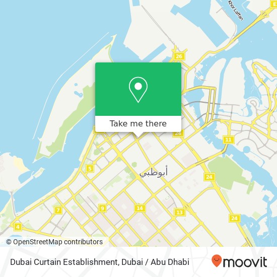 Dubai Curtain Establishment map