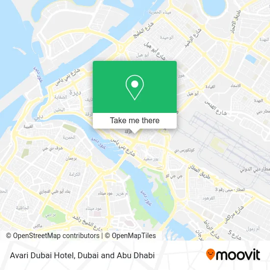Avari Dubai Hotel map