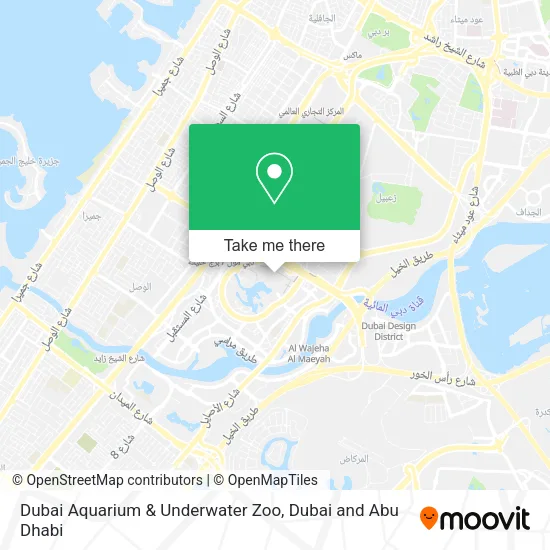 Dubai Aquarium & Underwater Zoo map