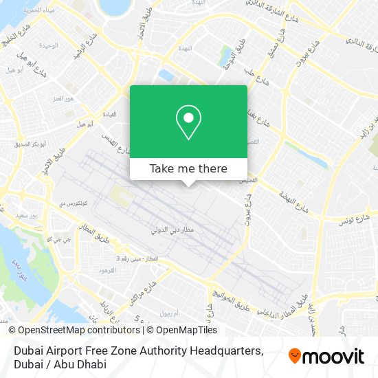Dubai Airport Free Zone Authority Headquarters map
