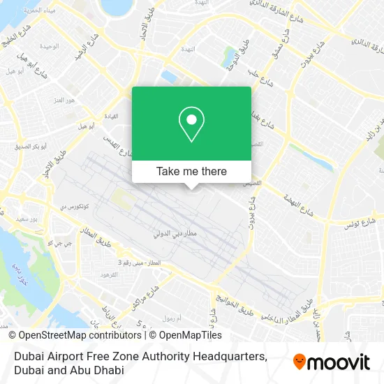 Dubai Airport Free Zone Authority Headquarters map