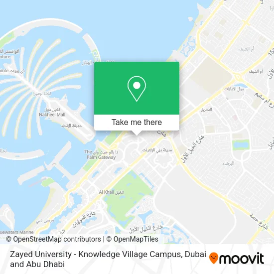Zayed University - Knowledge Village Campus map