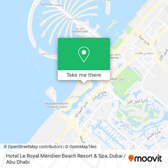 Hotel Le Royal Méridien Beach Resort & Spa map