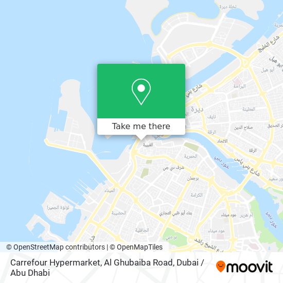 Carrefour Hypermarket, Al Ghubaiba Road map