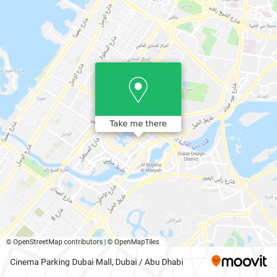 Cinema Parking Dubai Mall map