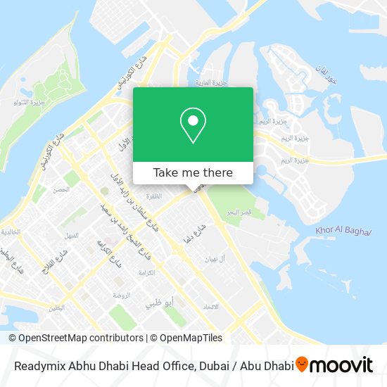 Readymix Abhu Dhabi Head Office map