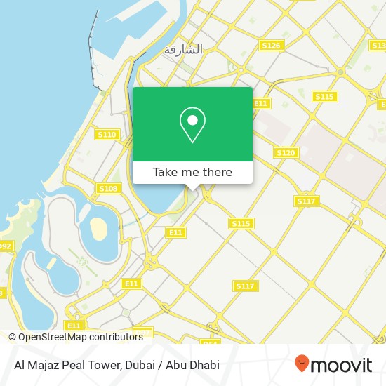 Al Majaz Peal Tower map