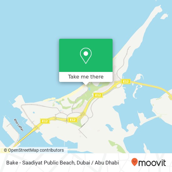 Bake - Saadiyat Public Beach map
