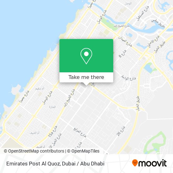 Emirates Post Al Quoz map
