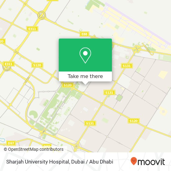 Sharjah University Hospital map