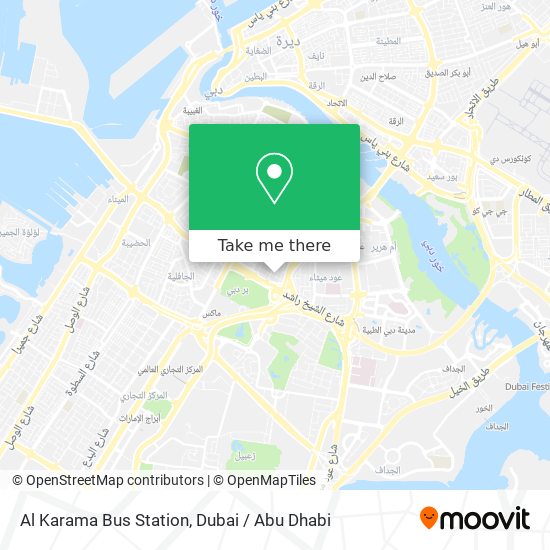 Al Karama Bus Station map