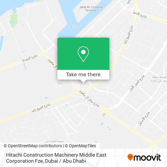 Hitachi Construction Machinery Middle East Corporation Fze map