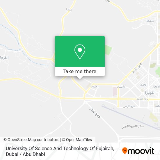 University Of Science And Technology Of Fujairah map