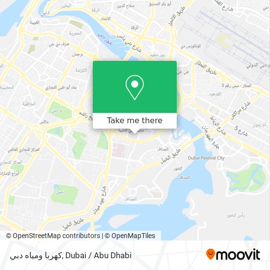 كهربا ومياه دبي map