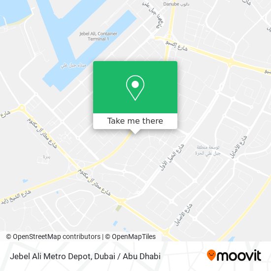 Jebel Ali Metro Depot map