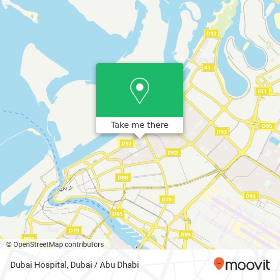 Dubai Hospital map
