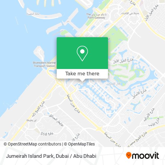 Jumeirah Island Park map