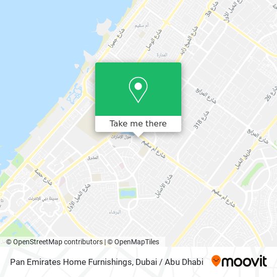Pan Emirates Home Furnishings map